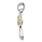 Sterling Silver Cross with Vermeil Dove Charm Jewerly 39mm x 25mm